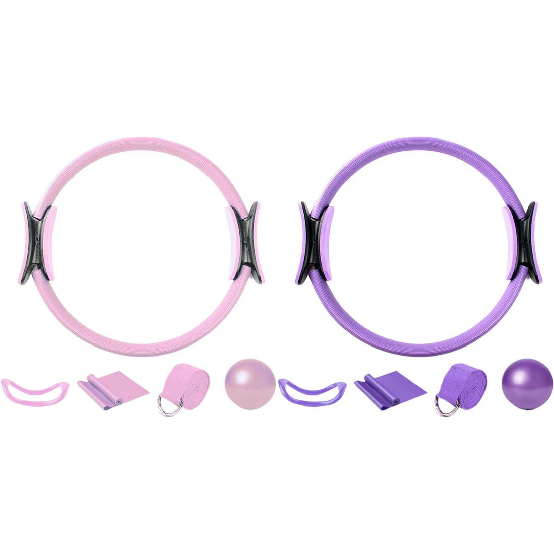 5PCS Pilates Kit for Home Workouts Pilates Ring Yoga Ball Resistance Bands